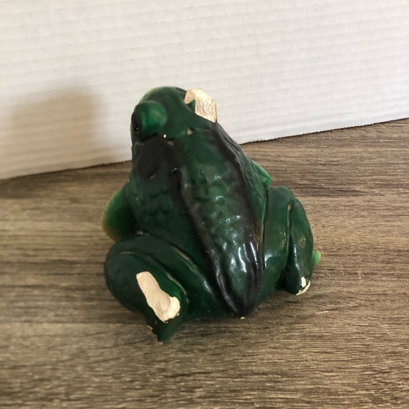 Vtg Chalkware Frog Statue - Picture 4 of 13